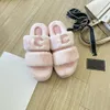 Designer women's CHANNEL cotton slippers Wool slippers Autumn and winter warm flip-flops Winter family can be worn outside comfortable and soft