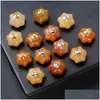 Charms Mini Natural Stone Halloween Pumpkin Crystal Pendant For Jewelry Making Crafts Diy Earring Necklace Handmade Accessor Dhgarden Dhacx