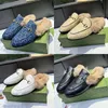 Designer Slipper Princetown Slippers Suede Sandal Leather Wool Mules Embroidery Sandals Luxury Velvet Loafers Letter Shoes Women Lofers