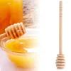 Cuillères fournitures mélange bois miel café extracteur cuillère Dipper pot 50pcs outils pour Long manche lait thé bâtons cuisine