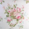 Wallpapers Blumentapete Rosa Weiß Europäisches warmes Schlafzimmer Wohnzimmer Sofa TV Hintergrund Romantisches Blumenwandgemälde Schönheitssalon