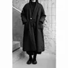 Damen-Trenchcoats, dunkler Stil, geprägter Jacquard, japanische Robe, lange Baumwolljacke, lockerer, warmer Wintermantel mit einem Knopf