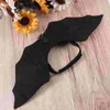 Cão vestuário engraçado animal de estimação traje preto morcego asas cosplay roupas festa de halloween presente po prop para gato filhote de cachorro chien