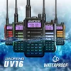 Walkie talkie baofeng uv16 walkietalkie tri band professionell jakt skinka vattentät lång räckvidd typec laddare vhf uhf tvåvägs bärbar radio 231030