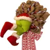 Decorações de Natal Natal Ladrão Burlap Stealer Design Home Front Door Elf Legs Wreath Hoop Xmas Decor 231027