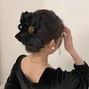 Saç Aksesuarları Koreli Kadın Kızlar Mizaç Prensesi Siyah Bowknot Klipler Barrettes Meapwear At kuyruğu Klibi