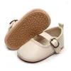 Premiers marcheurs 0-18M Né Bébé Fille Princesse Chaussures Légères Mary Jane Appartements Robe De Mariée Avec Semelle En Caoutchouc Antidérapante