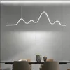 Ljuskronor 2023 LED Pendant Lamp för matsal kök bar sovrum svart design modern enkel stil kurvtak ljuskronor ljus