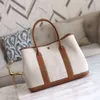 Totes Evening Bags Canvas with Head Women's Garden Handbag Leather Contrast Single Shoulder Messenger Tote Bag