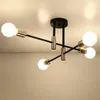 Luzes de teto moderna fazenda iluminação rústica sputnik lustre lâmpada para cozinha quarto sala estar banheiro corredor entrada