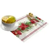 Bord Mattor Julblomma Pine Tree Cone Mat Mat Holiday Kök Mat dekor Placemat bröllopsfest servett