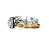 Cluster Rings Boho Vintage Tibetan Silver for Women Girl Bijoux Wedding Jewelry Gift JZ737
