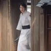 Etniska kläder japanska kimono traditionella samurai kostym asiatiska kläder haori obi yukata män japones karate ff2407