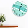 Wall Clocks Line Flower Simple Plant Bedroom Clock Large Modern Kitchen Dinning Round Watches Living Room Watch Home Decor
