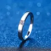 S925 Sterling Silver Ring Mo Sang Stone Men's and Women's Universal Luxury Princess Square Simple 30 minuters diamant