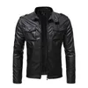 Vestes pour hommes Manches Hommes Slim Ripped Longue Chemise Zipper Manteau Veste Col En Cuir Stpocket Léger Peser Court Camping