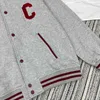 Jaquetas femininas designer 2023 outono novo cel alta configuração e redução de idade em torno do pescoço único breasted casual conforto contraste thread baseball jersey 63ja