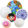 Décoration de fête 10 pièces Parasol en papier parapluie blanc et éventail à main pour bricolage, kits d'artisanat, décoration de maison, cadeau de mariage