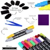 Markers 20 Virbrant Colors Chalk Pens Erasable Art Marker Blackboard Signs Windows Labels Car 6mm Reversible Bullet Chisel Tip 231027