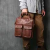 Pastas NZPJ Retro Couro Masculino Bolsa Top Layer Cowhide Vertical Single Ombro Messenger Bag Postman Briefcase Computer Bag 231030