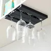 Armazenamento de cozinha pendurado copo de vidro rack acessórios montagem na parede suporte de copos de vinho stemware classificação punch-livre organizador do armário
