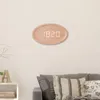 ウォールクロック木製のLEDデジタル時計の装飾ホームリビングルームバスルームのためのプラグインティーン