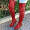 Stivali Donna Lunghezza al ginocchio Inverno Testa tonda Tacco basso quadrato Taglia grande 4146 Scarpe da donna 231030