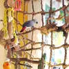 Other Bird Supplies 60 60cm Parrot Climbing Net Toy Swing Rope Stand Hammock With Hook Hanging Chewing Biting Toys