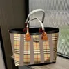 9 days delivered Luxury women Canvas London tote Bags for man fashion shoulder double sided shopping bags purse handbag TB stripe plaid mother bag Mummy crossbody clu