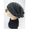 Beanie/Skull Caps 8 kleuren Stijlvol Warm Gebreide Muts Driehoek Diamant Stapel Winter Ski Fietsen Wollen Voor Mannen En Drop Delivery Mode Acc Dhkwo