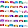 Clusterringen 50 stks/partij groothandel bulkitem mix damesmeisje dame heren aluminium ring kleurrijke sieraden voor zakelijk feestcadeau