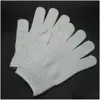 Gants de nettoyage Gants en treillis métallique en fil d'acier noir/blanc Sécurité Anti-coupure Résistant à l'usure Cuisine Boucher Travail Jardin Auto-défense F Dhrym