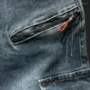 Jeans da uomo multitasche cargo per uomo pantaloni denim jogger larghi dritti taglie forti 42 44 pantaloni slim fit elasticizzati