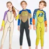 Swim wear Kid Colorful Swimsuits Neoprene Scuba Surf Wetsuit For Children Underwater Diving Suit Swimwear Free Dive Bathing Wet 231030