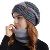 Berets Fashion Winter Hat For Women Men Knitted Beanie Hats Female Male Solid Color Skullies Bonnet Casual Soft Cap With Fur Bobble