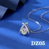 2023 Leuke Imitatie Mosang Grote Kruis Paars Kleurrijke Diamant Glanzend Hanger Vrouwen Zirkoon Temperament Lange Sleutelbeen Zilveren Ketting Ketting Groothandel