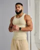 Canotte da uomo Canotte Fitness Fresco Estate BIN Canottiera senza maniche a coste in seta di ghiaccio Canotta da palestra slim casual Regalo 7 colori