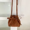 Shoulder Bags suede bucket bag high-quality soul bag designer cross body bag women's pleated drawstring bag bagstylishhandbagsstore