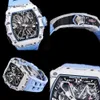 Chronograph Titanium Watch RM Wrist Watch Racing Machine Watch RM35-03 White NTPT Mens Fashion Leisure Business Sports Machinery Wrist NFGR