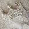 Cortina nórdica artesanal de macramé, boho, porta, janela, painel de borlas longas, tapeçaria de parede para casamento e casa