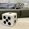 Pillow Fashion Shoes Stool Modern Relaxing Sturdy Dices Shape Home Decor