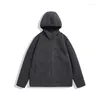 Men's Jackets Fashion Fleece Warm Casual Hooded Zipper Jacket Coat Black Army Green