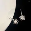 Pendientes de tuerca de circonita colorida Noble y a la moda con logotipo Original de alta calidad, regalo de vacaciones exquisito para mujer