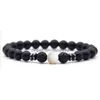 Charm Bracelets 8Mm Matted Black Stone Colored Agate Bracelet Couple Energy Yoga Women Men Bk Drop Delivery Jewelry Dhdk8