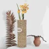 Vases Creative Rattan Vase Handmade Sèche Fleur Natural Home Decor Panier Décoration de bureau Boho Wedding