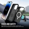 Triangle Magsafe Cases for iPhone15Promax 2 in 1 Hybrid TPU+PC الغطاء الخلفي الصلب لـ iPhone14 15 13 12 Series Smart Phone Case Shell