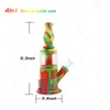 Dab Rig Silicone Water Pipe Unique Pink Heady Glass Dab Rig Colorful Percolator Bong Assorted Colors Wholesale Discount ZZ