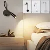 Wall Lamp LED Night Light Flexible Gooseneck Reading Mounted Bedside Book For Bedroom Study Living Room