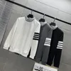 Tasarımcı Erkek Hoodie Sonbahar/Kış Moda High Street Pamuk Sweatshirt Kadın Stripe Yatay Bar Pullover Hoodie Nefes Alabilir İki Parça Zirvesi Top 401