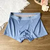 Underpants Plus Size Men Boxers Hombre Underwear Cotton Boyshort Silky Breathable Fat Men's Swimming Trunks Boxer Shorts